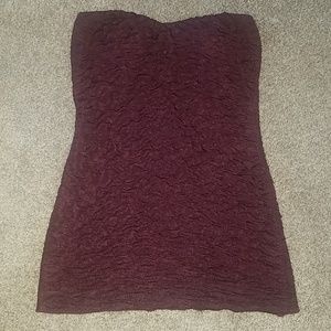 Charlotte Russe maroon tube top